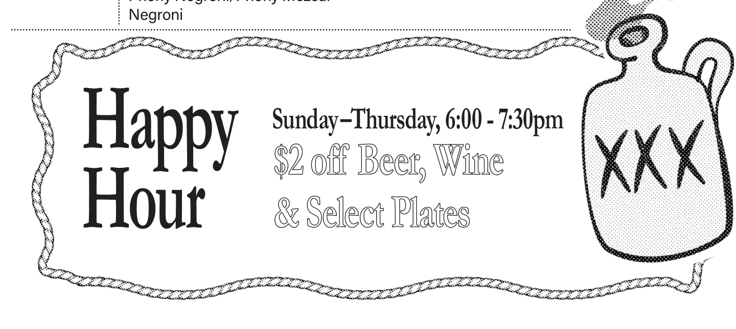 Happy hour rope border illustration